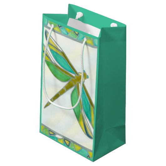 Luminy Pastel Dragonfly von Vanna Lam Kleine Geschenktüte (Rückseite Schrägansicht)