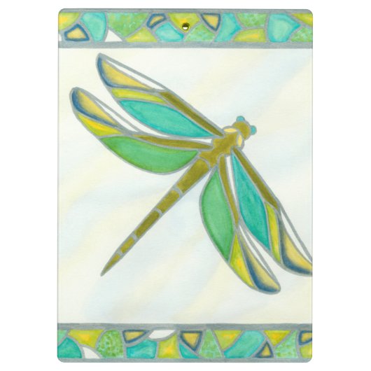 Luminy Pastel Dragonfly von Vanna Lam Klemmbrett (Rückseite)