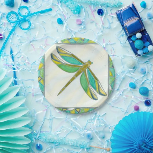 Luminy Pastel Dragonfly von Vanna Lam Pappteller (Party)
