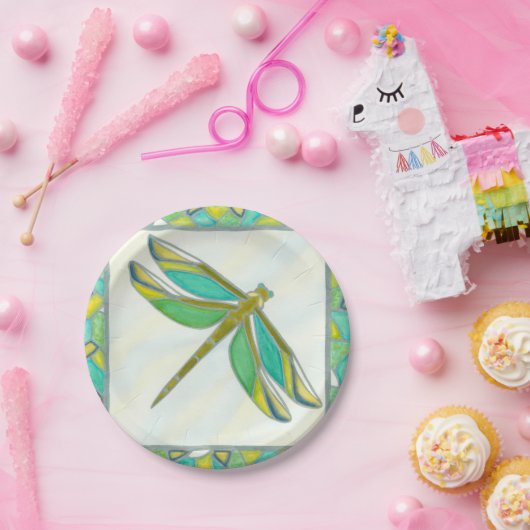 Luminy Pastel Dragonfly von Vanna Lam Pappteller (Party)