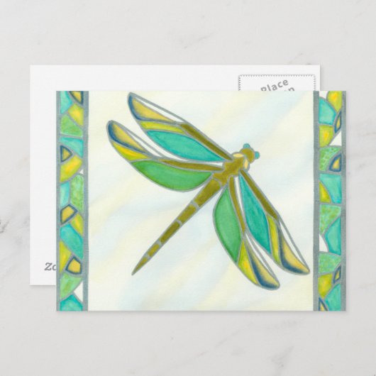 Luminy Pastel Dragonfly von Vanna Lam Postkarte (Vorne/Hinten)