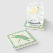 Luminy Pastel Dragonfly von Vanna Lam Steinuntersetzer (Seitenansicht)