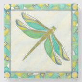 Luminy Pastel Dragonfly von Vanna Lam Steinuntersetzer (Vorderseite)
