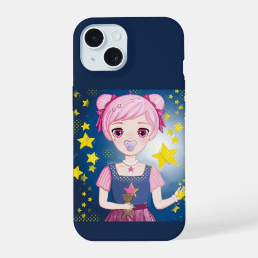 Lumi's Welt Anime-Kunst iPhone 15 Hülle (Rückseite)