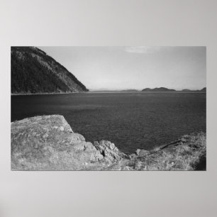 Lummi Insel, WA - Ansicht von Lummi Felsen Poster