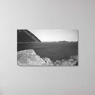 Lummi Island, WA - Aussicht von Lummi Rocks Leinwanddruck