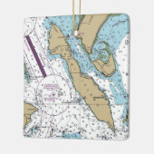 Lummi Island WA Chart Keramikornament (Links)