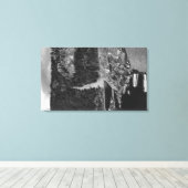 Lummi Island, WA - Lummi Rocks View with Row Leinwanddruck (Insitu (Holzboden))