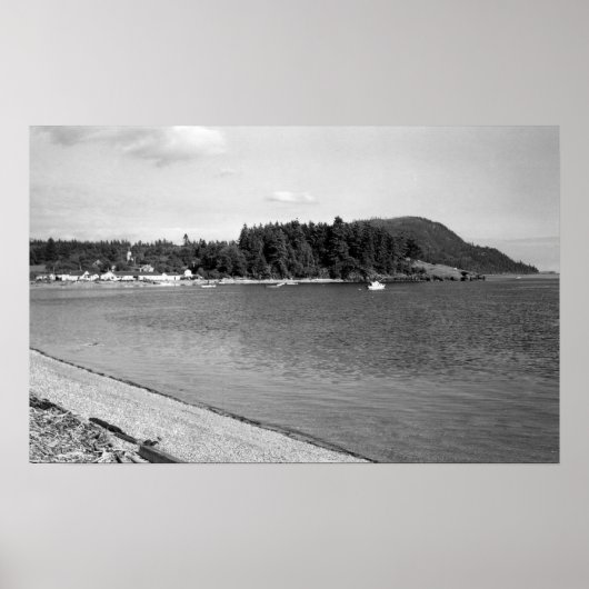 Lummi Island, WA - View of Lago Bay Foto Poster (Vorne)