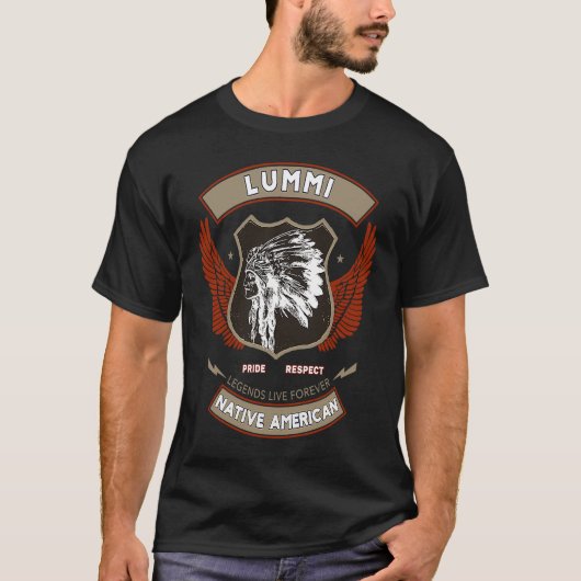 Lummi Stamm Native Amerikanische Ureinwohner Pride T-Shirt (Vorderseite)