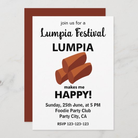 Lumpia Festival - Locarno Einladung (Vorne/Hinten)