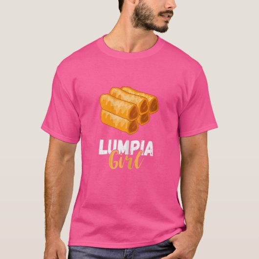 Lumpia Girl Filipina Feinschmecker Pinay Spring Ro T-Shirt (Vorderseite)