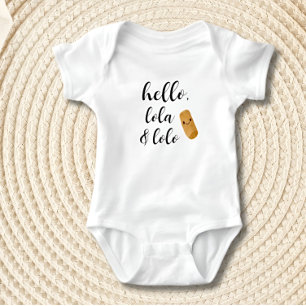 Lumpia Hello Lola Lolo Filipino Kinderankündigung Baby Strampler
