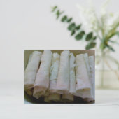 Lumpia - philippinische Nahrungsmittel Postkarte (Stehend Vorderseite)