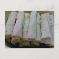 Lumpia - philippinische Nahrungsmittel Postkarte