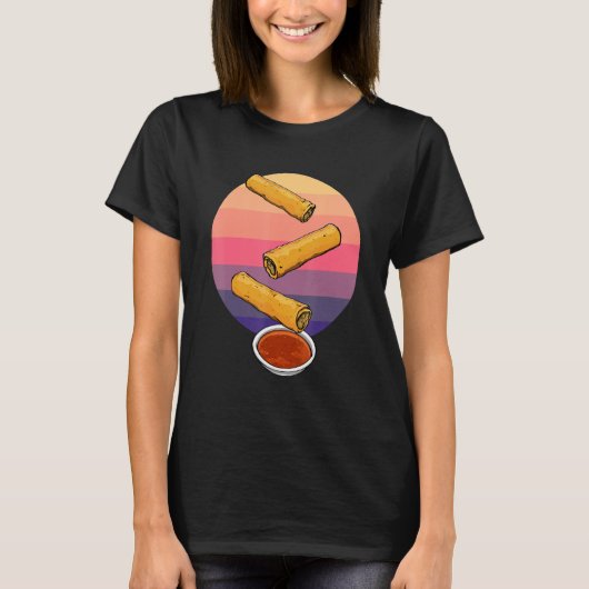 Lumpia Rolls Women Filipino Spring Roll Foodie T-Shirt (Vorderseite)