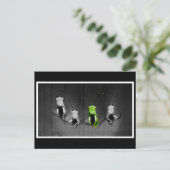 Lumpy Green Bug Postkarte (Stehend Vorderseite)
