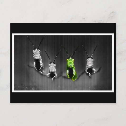 Lumpy Green Bug Postkarte (Vorderseite)