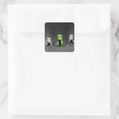 Lumpy Green Bug Quadratischer Aufkleber (Tasche)