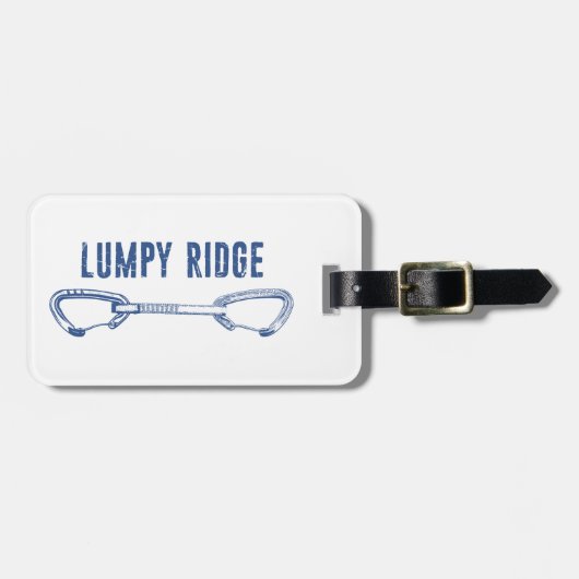 Lumpy Ridge Rock Climbing Quickdraw Gepäckanhänger (Vorderseite horizontal)