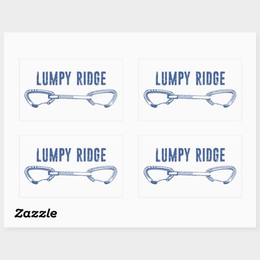 Lumpy Ridge Rock Climbing Quickdraw Rechteckiger Aufkleber (Blatt)