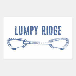 Lumpy Ridge Rock Climbing Quickdraw Rechteckiger Aufkleber