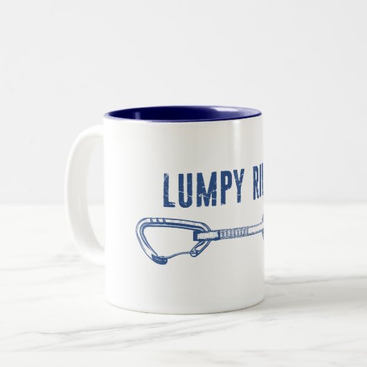 Lumpy Ridge Rock Climbing Quickdraw Zweifarbige Tasse (Vorderseite Links)