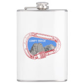 Lumpy Ridge Rock Klettersteig Carabiner Flachmann (Vorderseite)