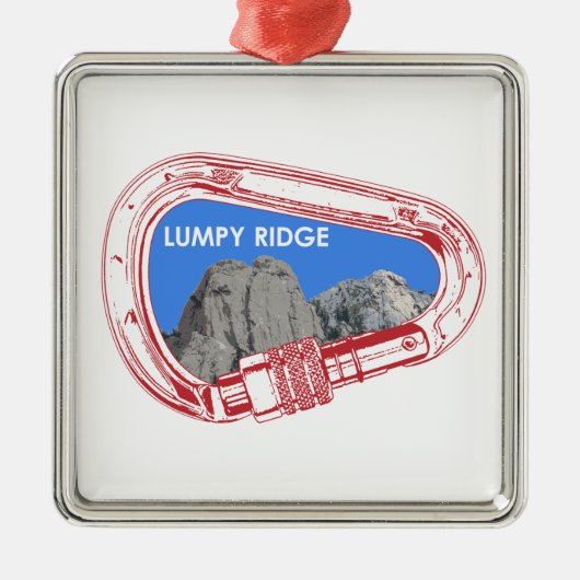 Lumpy Ridge Rock Klettersteig Carabiner Ornament Aus Metall (Vorne)