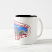 Lumpy Ridge Rock Klettersteig Carabiner Zweifarbige Tasse (VorderseiteRechts)