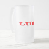 LUMS BIER-TASSE MATTGLAS BIERGLAS (Vorderseite Links)