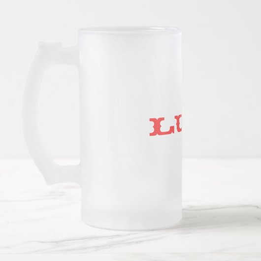 LUMS BIER-TASSE MATTGLAS BIERGLAS (Links)