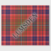 Lumsden Tartan mit Nachname Geschenkpapier (Flach)