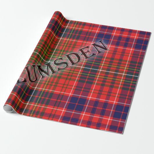 Lumsden Tartan mit Nachname Geschenkpapier (Ungerollt)