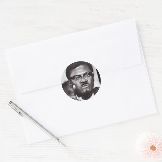 Lumumba Runder Aufkleber (Umschlag)
