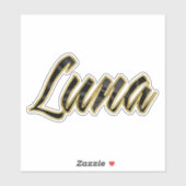 Luna black gold Lettering Aufkleber Sticker (Blatt)