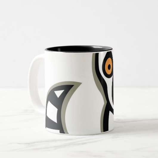 LUNA der LEMUR Zweifarbige Tasse (Vorderseite Links)