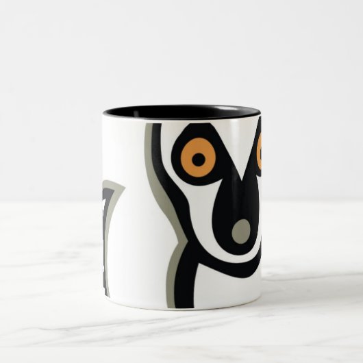 LUNA der LEMUR Zweifarbige Tasse (Mittel)