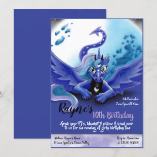 Luna-Drache-Party Einladungen