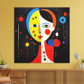 Luna - Dualität des Ausdrucks Leinwanddruck (Insitu (Wohnzimmer))