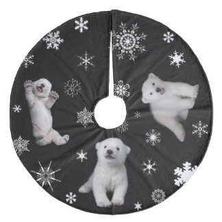 Luna - Eisbär Fleece Weihnachtsbaumdecke