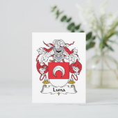Luna Familienwappen Postkarte (Stehend Vorderseite)