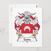Luna Familienwappen Postkarte (Vorne/Hinten)
