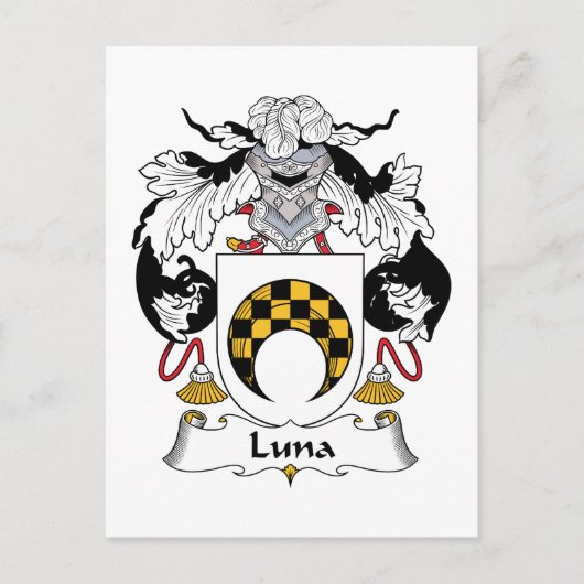 Luna Familienwappen Postkarte (Vorderseite)