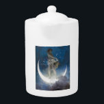 Luna Goddess auf den Nachts-Scattering Stars<br><div class="desc">Hoch auf einem Halbmond, dessen Hörner wie himmlische Fingerns reichten, stand Luna, das Mondweber. Im Gegensatz zu den Sterblichen, die nur eine silberne Leiche sahen, besaß Luna eine atemberaubende Schönheit. Ihre Gestalt, die aus dem Mondlicht selbst geformt wurde, schimmerte mit den Echos zahlloser Gebete. Eine Kaskade aus Sternenstaub floss ihre...</div>