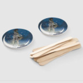 Luna Goddess auf den Nachts-Scattering Stars Fächer (Non-assembled)