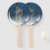 Luna Goddess auf den Nachts-Scattering Stars Fächer (Vorne und Hinten)