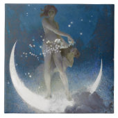 Luna Goddess auf den Nachts-Scattering Stars Fliese (Vorderseite)