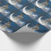 Luna Goddess auf den Nachts-Scattering Stars Geschenkpapier (Ecke)