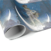 Luna Goddess auf den Nachts-Scattering Stars Geschenkpapier (Rolleneckpunkt)